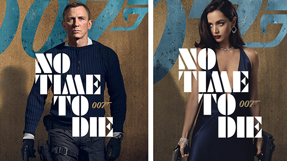 Daniel Craig y Ana de Armas en carteles del nuevo 007