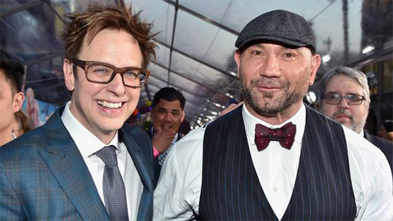 Bautista, con James Gunn
