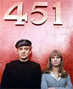 Oskar Werner y Julie Christie, en 'Fahrenheit 451'