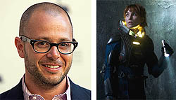 Lindelof y una escena de 'Prometheus'