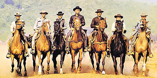 'Los siete magníficos', a caballo