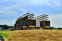 Foto de Aronofsky sobre la construcción del decorado