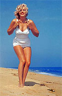 Marilyn, en la playa