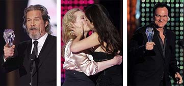 Bridges, Streep y Bullock y Tarantino (Reuters/AP) Bridges, Streep y Bullock y Tarantino (Reuters/AP)