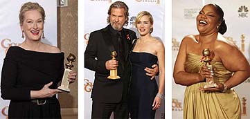 Streep, Bridges (con Kate Winslet) y Mo'Nique