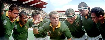 Matt Damon, en la final del campeonato de Rugby Matt Damon, en la final del campeonato de Rugby