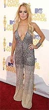 Lindsay Lohan, el domingo en los MTV (AFP) Lindsay Lohan, el domingo en los MTV (AFP)