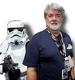 Lucas, con un soldado imperial Lucas, con un soldado imperial