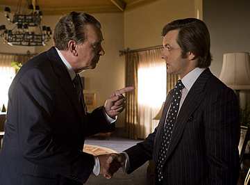 Nixon y Frost se saludan Nixon y Frost se saludan