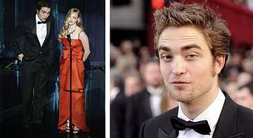 Robert, solo y con Amanda Seyfried en el escenario (AP / Reuters) Robert, solo y con Amanda Seyfried en el escenario (AP / Reuters)