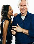 Zoe Saldaña con James Cameron Zoe Saldaña con James Cameron