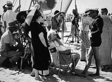 El rodaje de la escena en la playa El rodaje de la escena en la playa