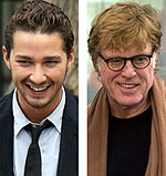 Shia LaBeouf y Robert Redford