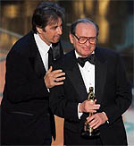Con Pacino, cuando recibió el Oscar hace seis años Con Pacino, cuando recibió el Oscar hace seis años