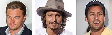 DiCaprio, Depp y Sandler DiCaprio, Depp y Sandler