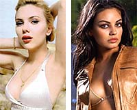 Scarlett Johansson y Mila Kunis Scarlett Johansson y Mila Kunis