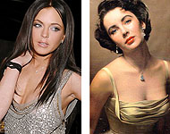Lindsay Lohan y Liz Taylor Lindsay Lohan y Liz Taylor