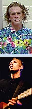 Nolte, en su foto policial, y Chris Martin