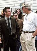 Sean Peen con Eastwood, rodando Mystic river